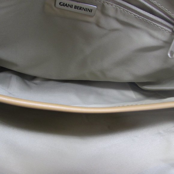 GIANI BERNINI WOMEN'S GENUINE LEATHER TAN TOTE SHOULDER BAG! - Picture 8 of 9